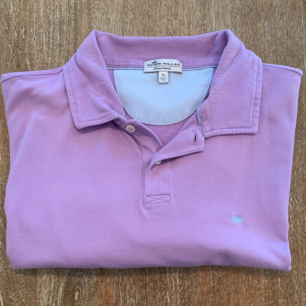 Peter Millar XL Crown Finish Polo in Lavender